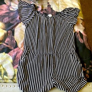 Jump suit , color is black and white stripes. From forever 21